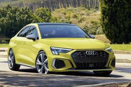 2022 Audi S3 Premium Plus Front Right in Lime Green